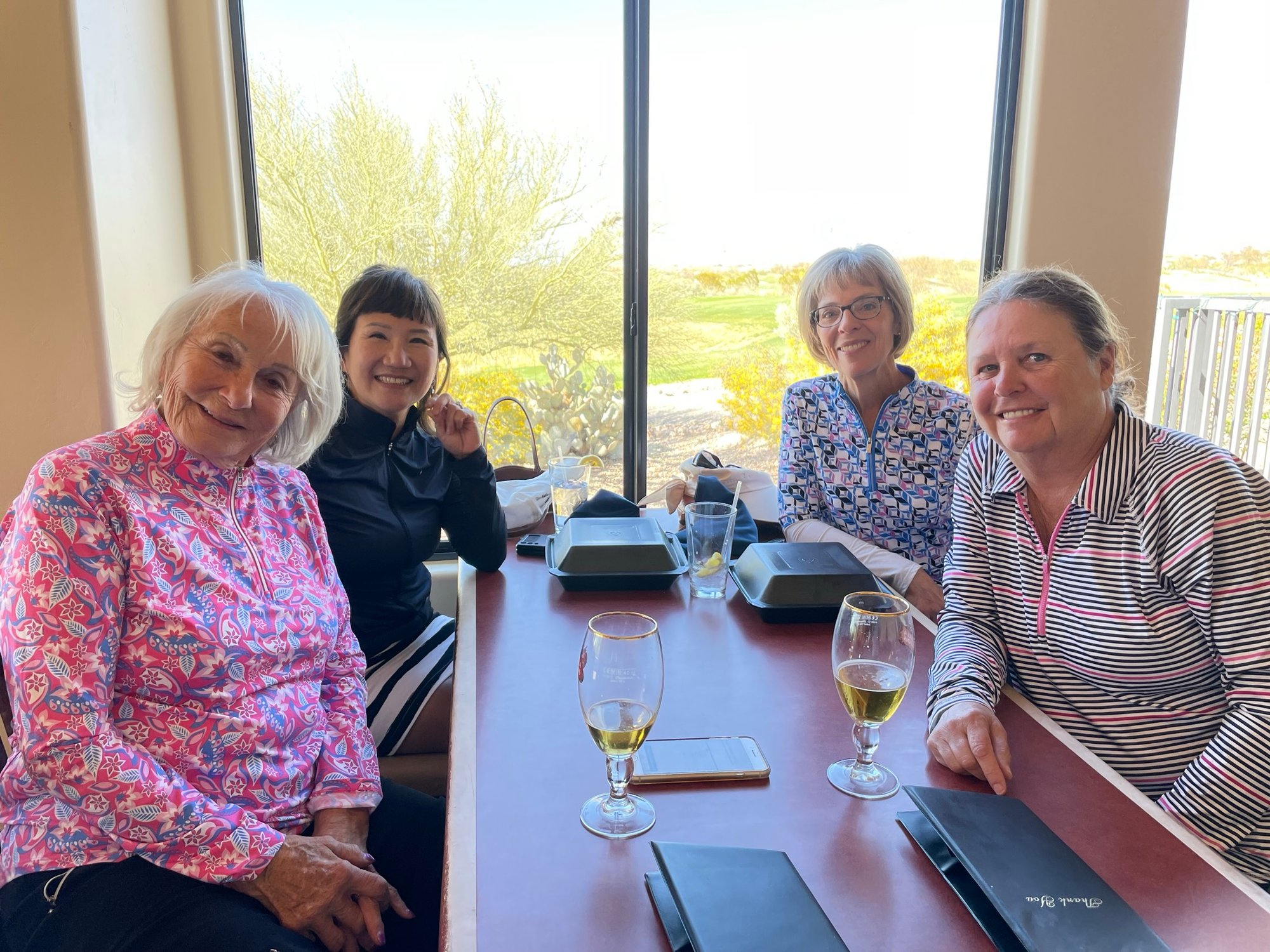 March 27, 2023 - Club Championship Luncheon - Sigi Wilson, Miki Hong, Linda Stobie, Jane Perry