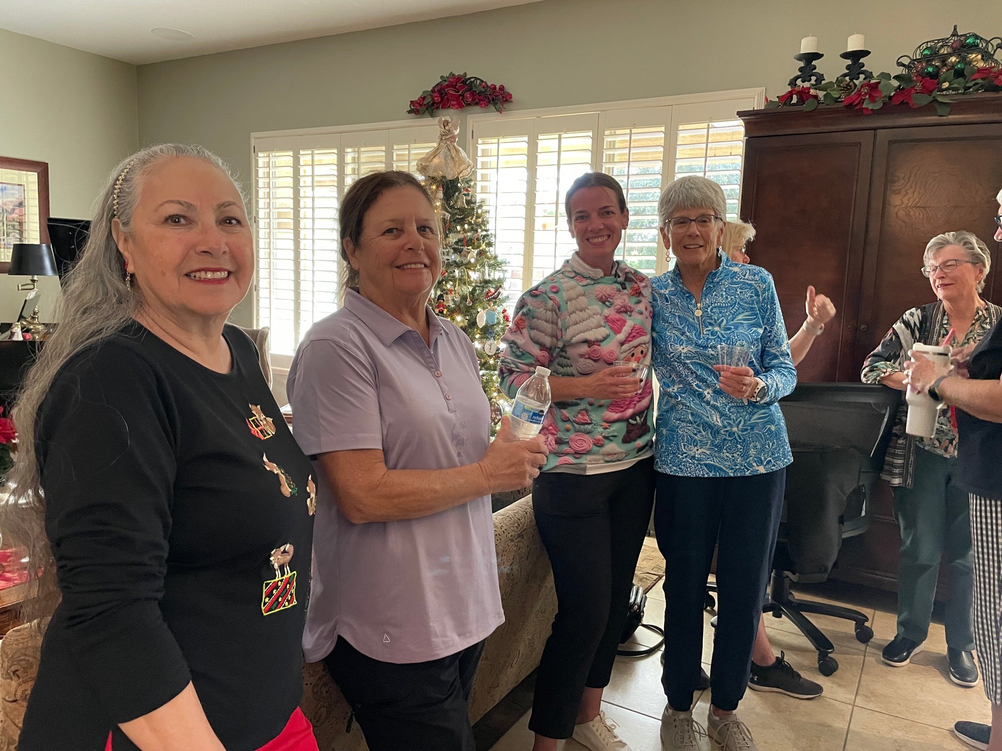 December 16, 2024 - Christmas Party - Marti Webb, Jane Perry, Jennifer Tandberg, Lynn Langland, Kathy Mattern