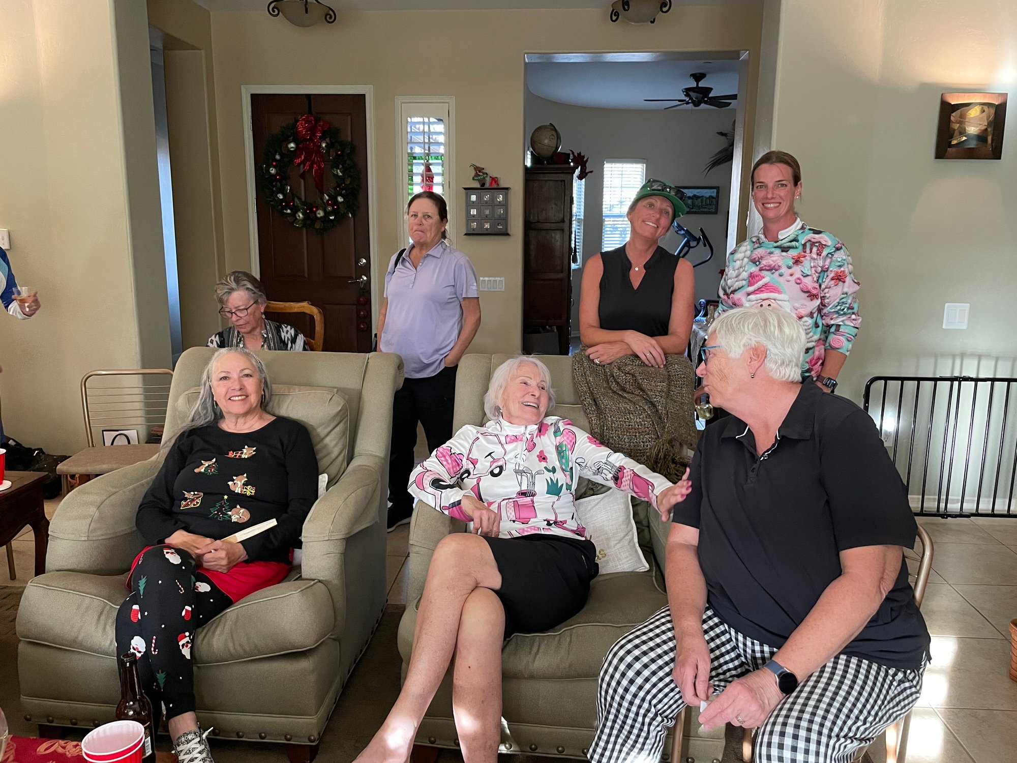December 16, 2024 - Christmas Party - Marti Webb, Kathy Mattern, Jane Perry, Sigi Wilson, Michele Phillips, Jennifer Tandberg, Sue English