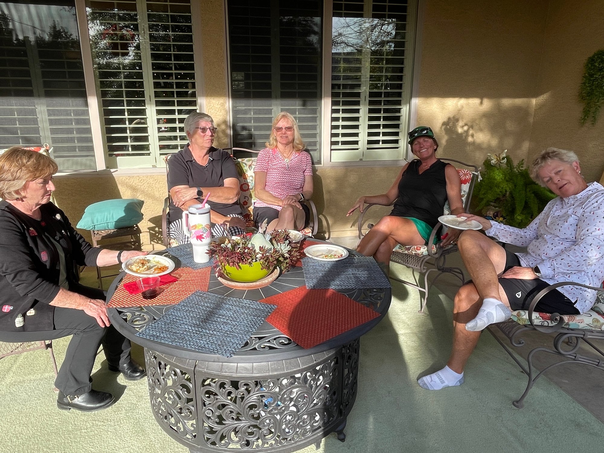December 16, 2024 - Christmas Party - Sandy Pedigo, Sue English, Barbara Drawdy, Amy Krahulec, Karen Lundberg